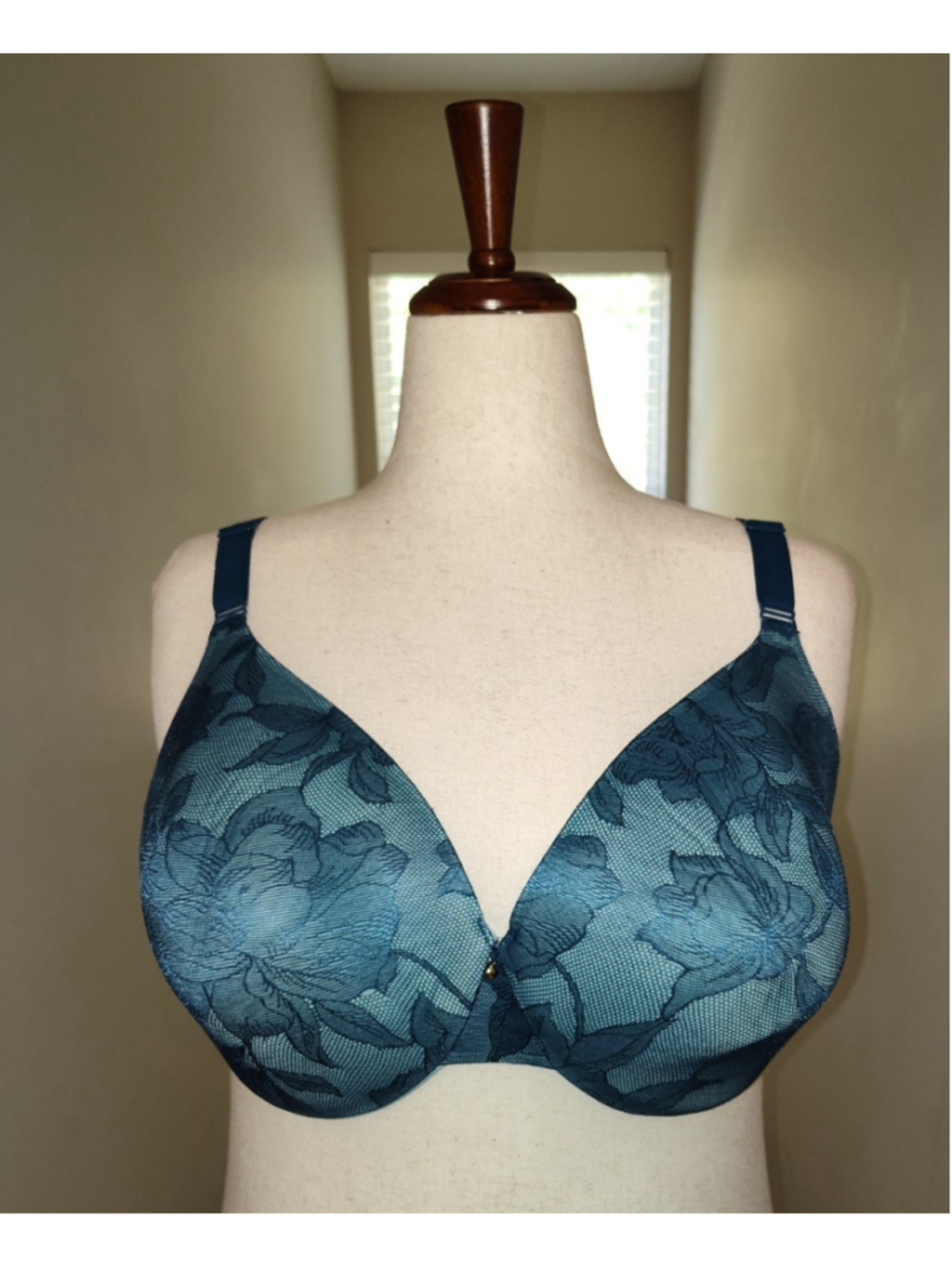 Cacique Lightly Lined Full Coverage Bra Green SZ 40 DDD